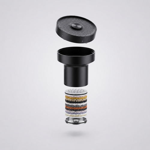 The Marrow Pro Filtered Showerhead Matte Black