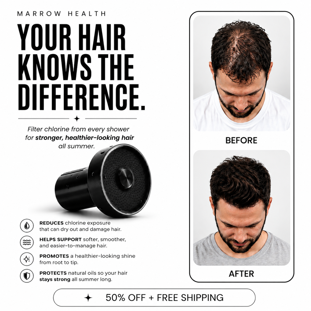 The Marrow Pro Filtered Showerhead Stainless Steel